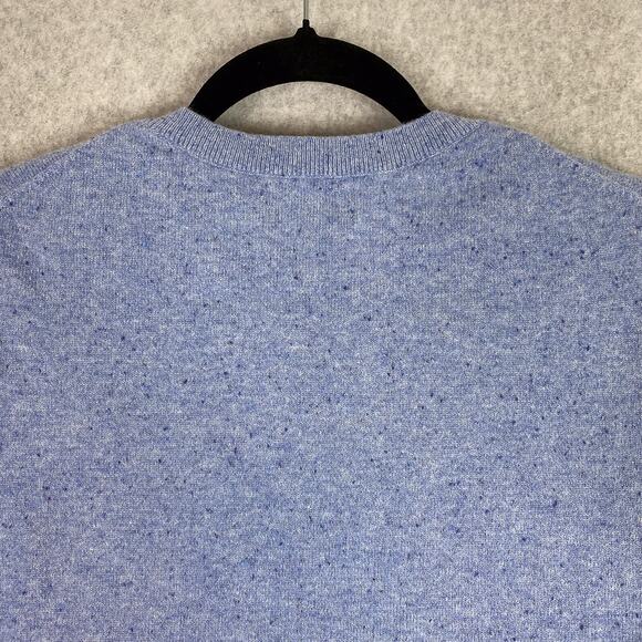 Lands' End Sweater Womens 2X (20W-22W) Blue Speckled 100% Cashmere Crewneck - Picture 7 of 10